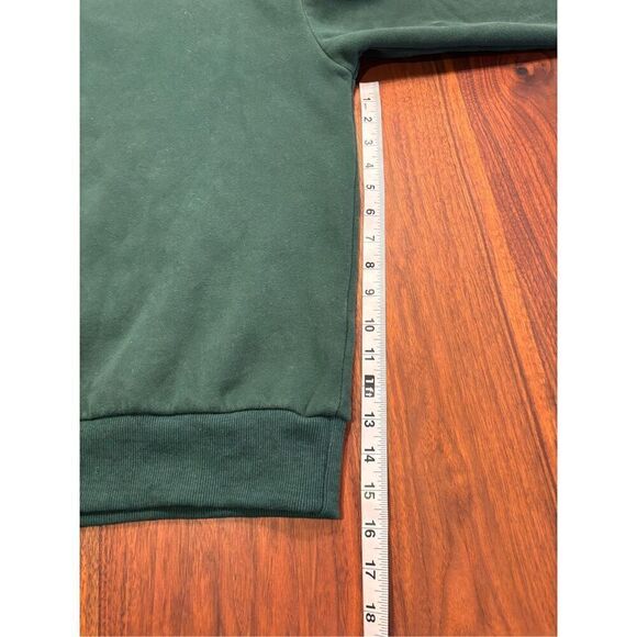 Trendy Queen Women's Dark Green Quarter Zip Pullover Sweatshirt Size Medium - Picture 3 of 6